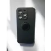Husa Spate Silicon Finger Grip pentru iPhone 15 Pro Bulk Negru
