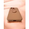 Husa Spate Silicon Finger Grip pentru iPhone 15 Pro Bulk Roz/Mov