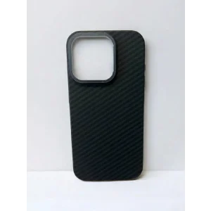 Husa Spate Carbon Z Kevlar pentru iPhone 15 Pro Bulk Negru