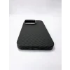 Husa Spate Carbon Z Kevlar pentru iPhone 15 Pro Bulk Negru