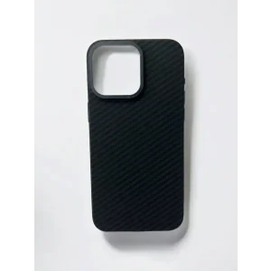 Husa Spate Carbon Z Kevlar pentru iPhone 15 Pro Max Bulk Negru