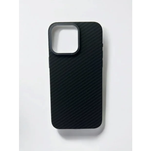 Husa Spate Carbon Z Kevlar pentru iPhone 15 Pro Max Bulk Negru