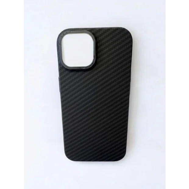 Husa Spate Carbon Z Kevlar pentru iPhone 15 Bulk Bulk Negru