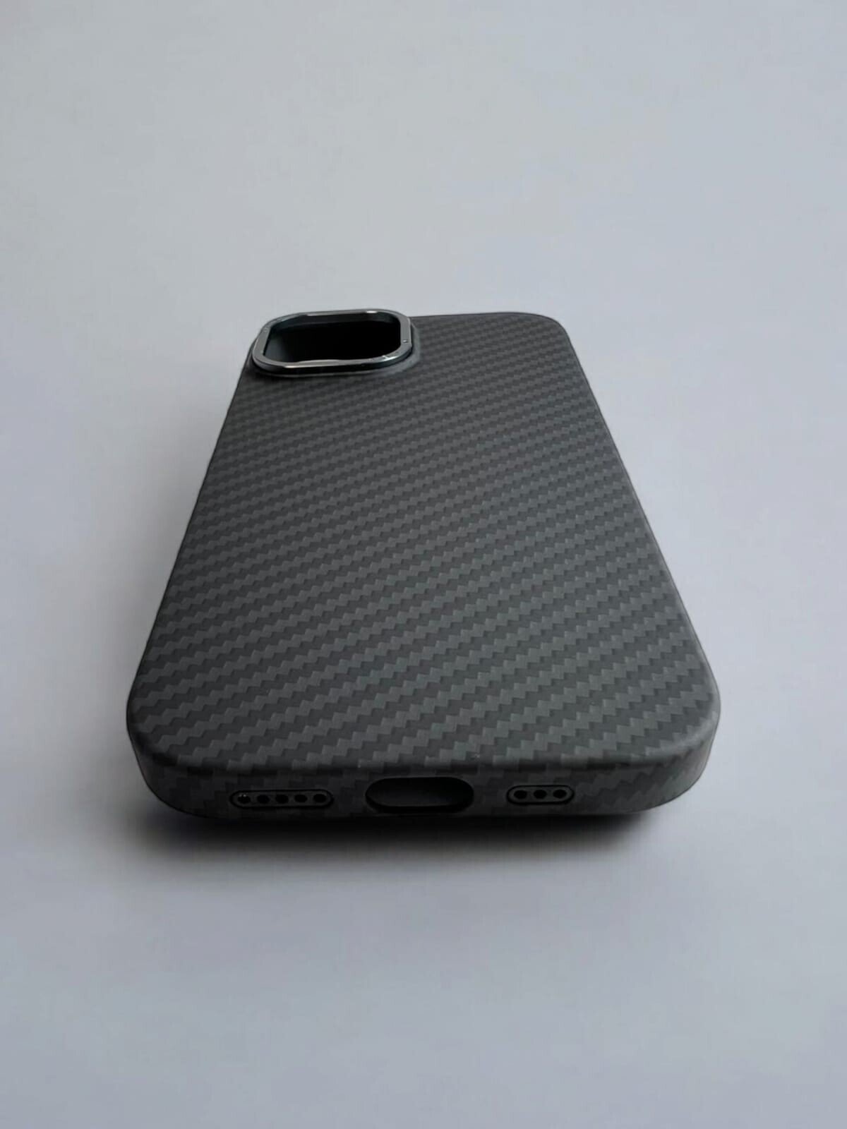 Husa Spate Carbon Z Kevlar pentru iPhone 15 Bulk Bulk Negru thumb