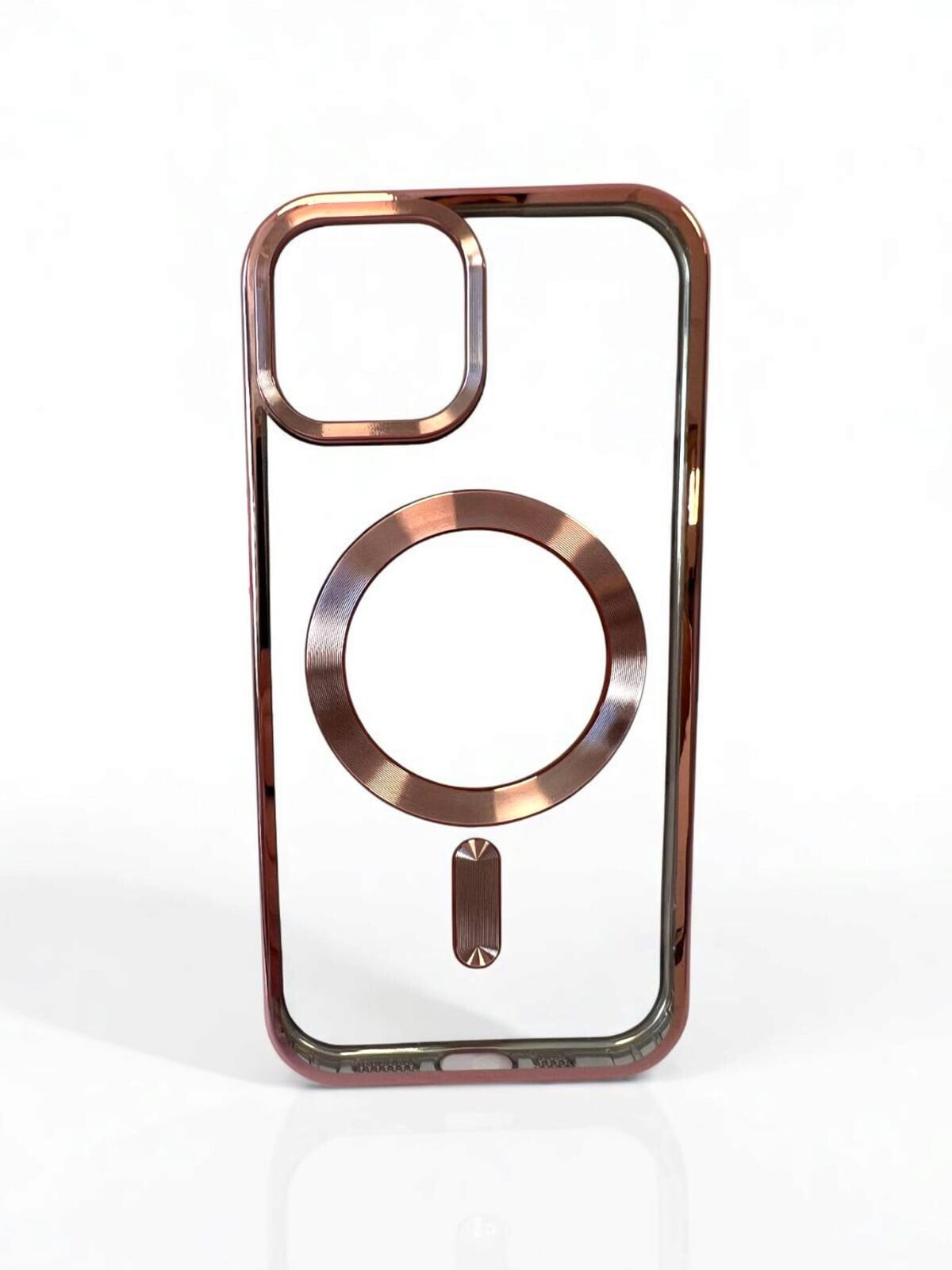 Husa Spate Beauty Lens Frame MagSafe pentru iPhone 15 Bulk Roz/Mov thumb