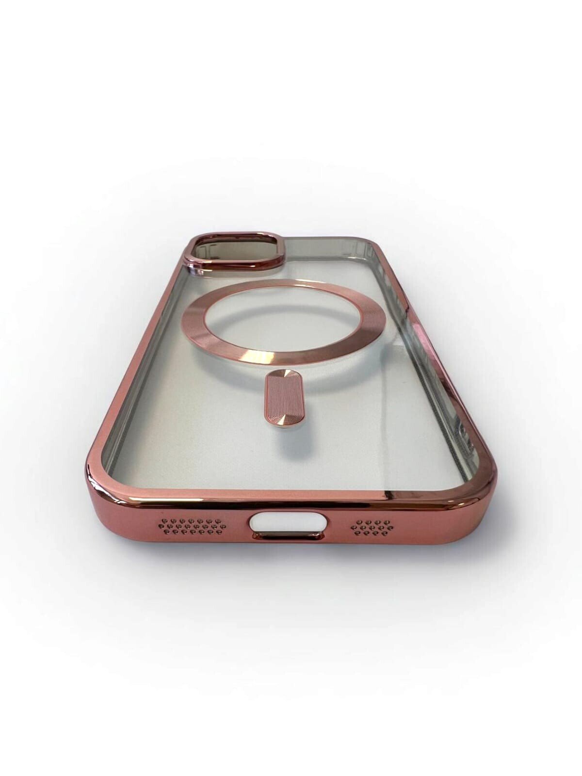 Husa Spate Beauty Lens Frame MagSafe pentru iPhone 15 Bulk Roz/Mov thumb