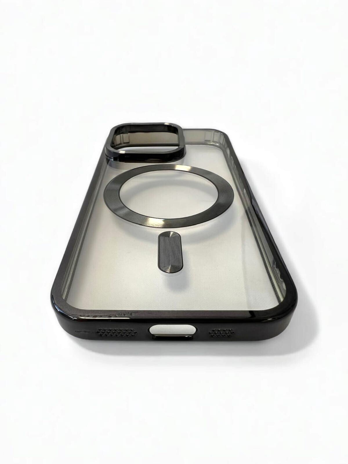 Husa Spate Beauty Lens Frame MagSafe pentru iPhone 15 Pro Bulk Negru thumb