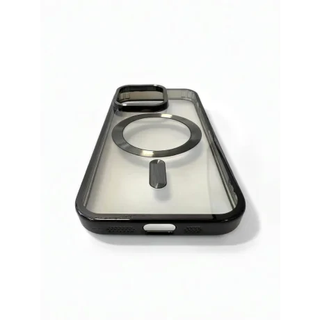 Husa Spate Beauty Lens Frame MagSafe pentru iPhone 15 Pro Bulk Negru