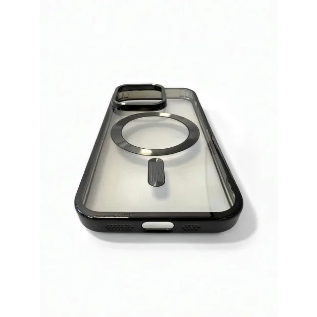 Husa Spate Beauty Lens Frame MagSafe pentru iPhone 15 Pro Bulk Negru