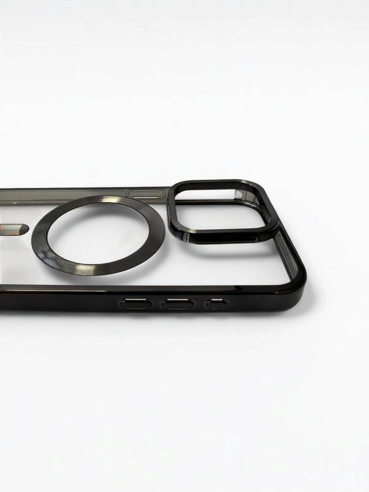 Husa Spate Beauty Lens Frame MagSafe pentru iPhone 15 Pro Bulk Negru thumb