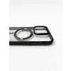 Husa Spate Beauty Lens Frame MagSafe pentru iPhone 15 Pro Bulk Negru