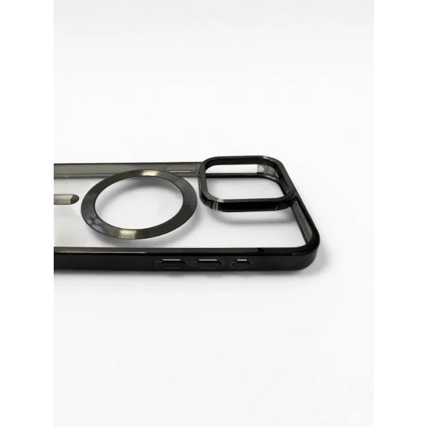 Husa Spate Beauty Lens Frame MagSafe pentru iPhone 15 Pro Bulk Negru