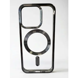 Husa Spate Beauty Lens Frame MagSafe pentru iPhone 15 Pro Bulk Negru