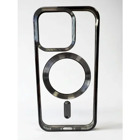 Husa Spate Beauty Lens Frame MagSafe pentru iPhone 15 Pro Bulk Negru