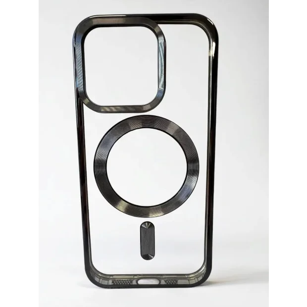 Husa Spate Beauty Lens Frame MagSafe pentru iPhone 15 Pro Bulk Negru