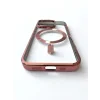 Husa Spate Beauty Lens Frame MagSafe pentru iPhone 15 Pro Bulk Roz/Mov