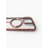 Husa Spate Beauty Lens Frame MagSafe pentru iPhone 15 Pro Bulk Roz/Mov