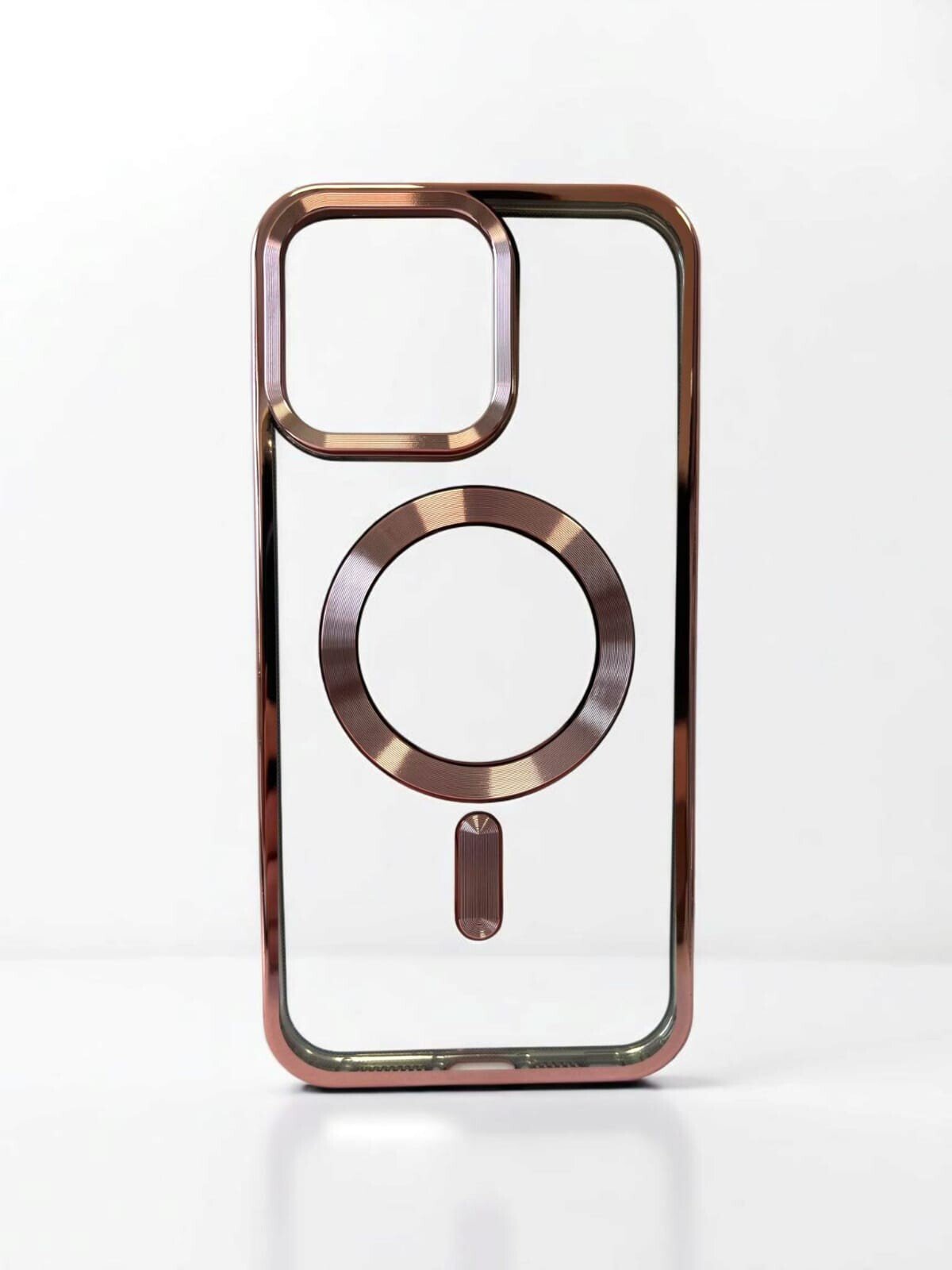 Husa Spate Beauty Lens Frame MagSafe pentru iPhone 15 Pro Max Bulk Roz/Mov thumb