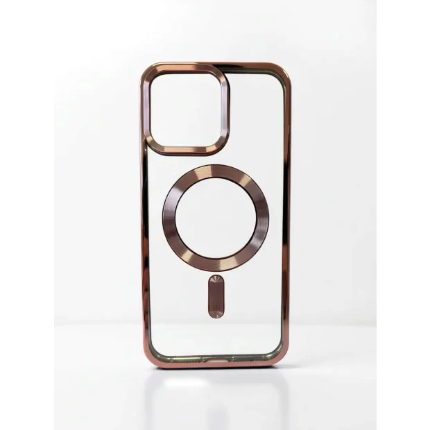 Husa Spate Beauty Lens Frame MagSafe pentru iPhone 15 Pro Max Bulk Roz/Mov