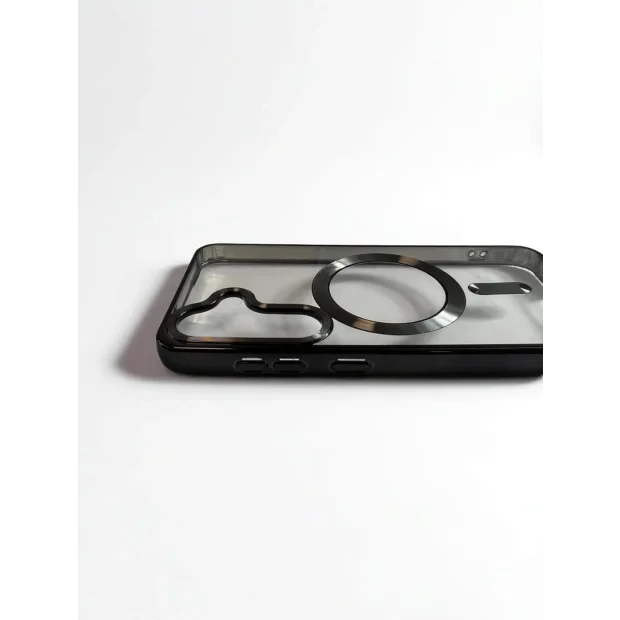 Husa Spate Beauty Lens Frame MagSafe pentru Samsung Galaxy S24 Bulk Negru