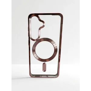 Husa Spate Beauty Lens Frame MagSafe pentru Samsung Galaxy S24 Bulk Roz/Mov