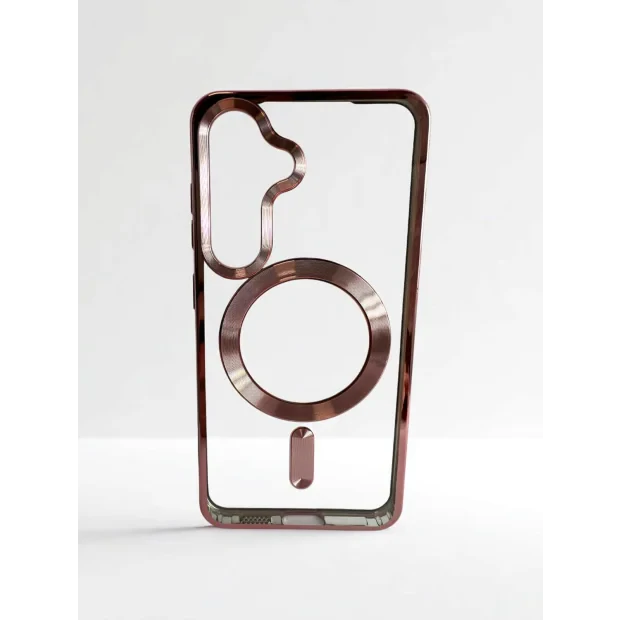 Husa Spate Beauty Lens Frame MagSafe pentru Samsung Galaxy S24 Bulk Roz/Mov
