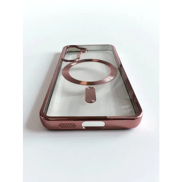 Husa Spate Beauty Lens Frame MagSafe pentru Samsung Galaxy S24 Bulk Roz/Mov