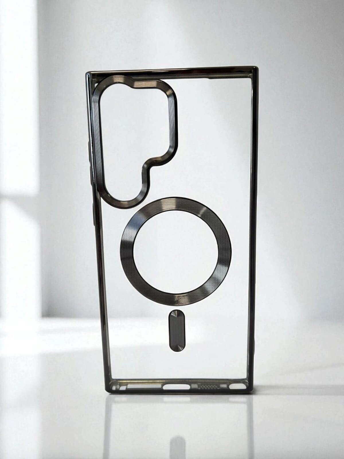 Husa Spate Beauty Lens Frame MagSafe pentru Samsung Galaxy S24 Ultra Bulk Negru thumb