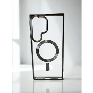 Husa Spate Beauty Lens Frame MagSafe pentru Samsung Galaxy S24 Ultra Bulk Negru