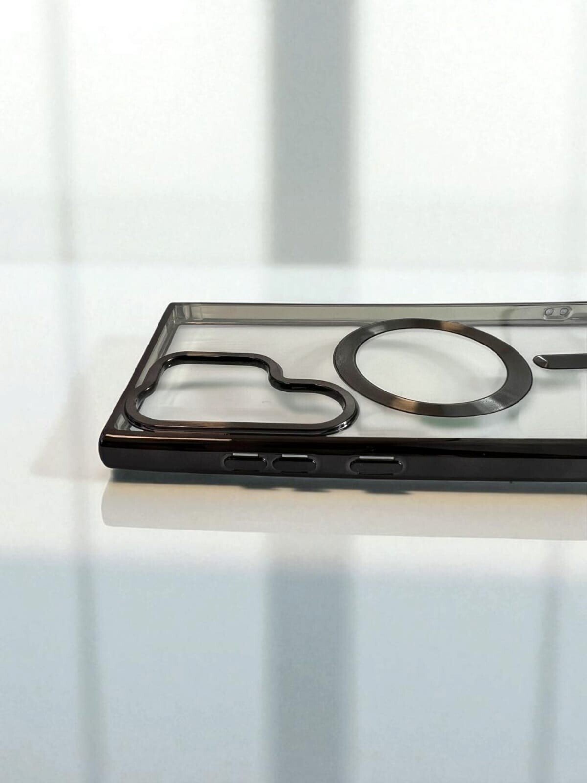 Husa Spate Beauty Lens Frame MagSafe pentru Samsung Galaxy S24 Ultra Bulk Negru thumb