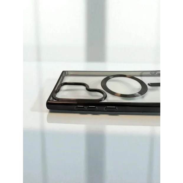 Husa Spate Beauty Lens Frame MagSafe pentru Samsung Galaxy S24 Ultra Bulk Negru