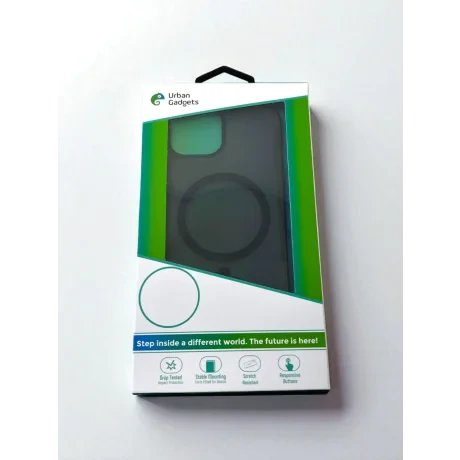 Husa Spate Hard Urban Gadgets MagSafe Slim pentru iPhone 15 Negru