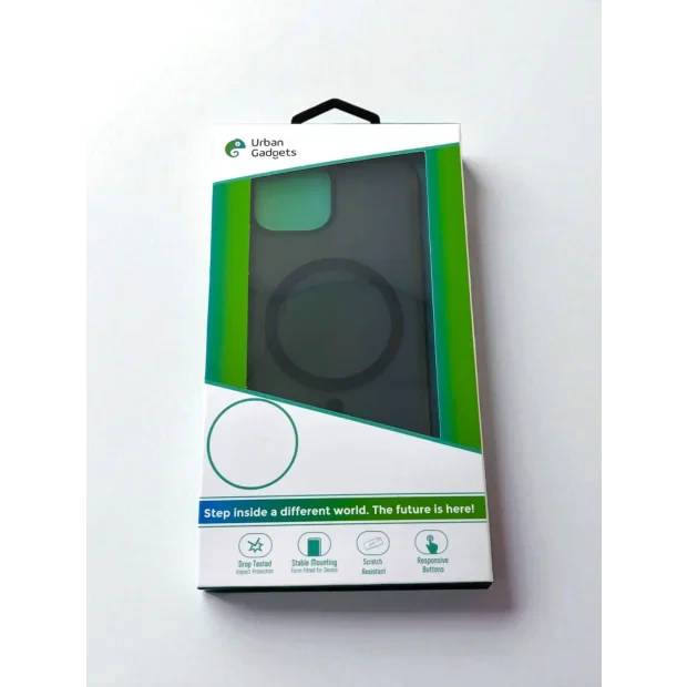 Husa Spate Hard Urban Gadgets MagSafe Slim pentru iPhone 15 Negru