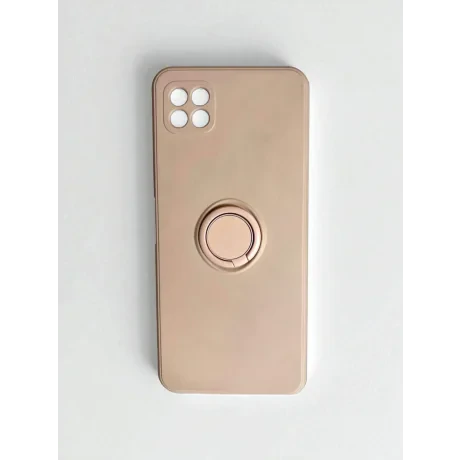 Husa Spate Silicon Finger Grip pentru Samsung Galaxy A22 5G Bulk Roz/Mov