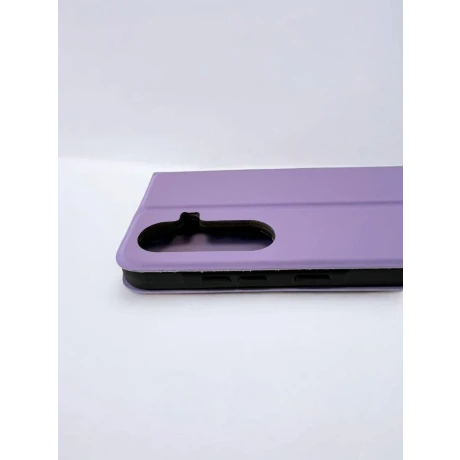 Husa Book Silicon Flip pentru Samsung Galaxy A56 5G Bulk Roz/ Mov