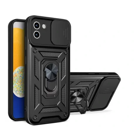 Husa Spate Hybrid Inel pentru Samsung Galaxy A02/M02 Bulk Negru