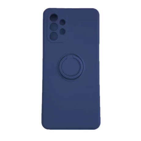 Husa Spate Silicon Finger Grip pentru Samsung Galaxy A73 Bulk Albastru/Gri