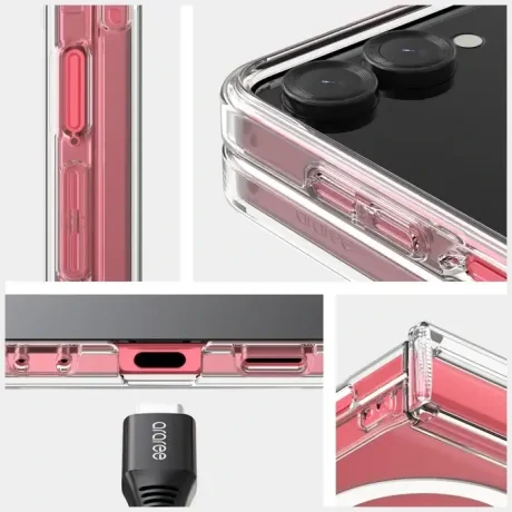 Husa Spate Araree Duple 360 MagSafe pentru Samsung Galaxy Z Flip 7 AR20-02314A Transparent
