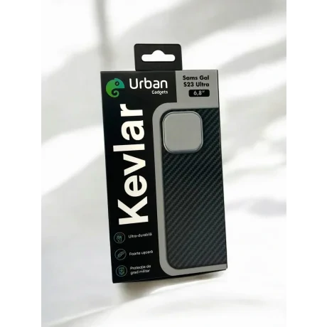 Husa Spate Hard Urban Gadgets MagForce Aramid pentru Samsung Galaxy S23 Ultra Negru