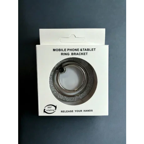 Suport Telefon Inel Magnetic Glitter Argintiu