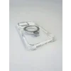 Husa Spate cu Inel Stand Magsafe pentru iPhone 16 Pro Max Transparent/Negru