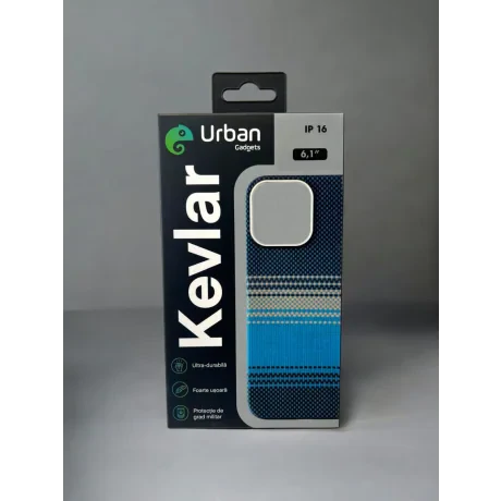 Husa Spate Hard Urban Gadgets MagForce Aramid pentru iPhone 16 Albastru