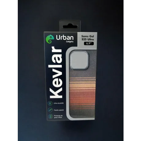 Husa Spate Hard Urban Gadgets MagForce Aramid pentru Samsung Galaxy S25 Ultra Maro