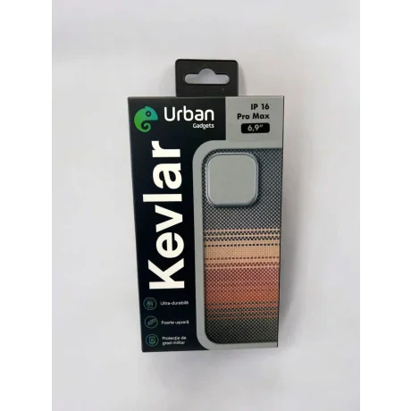 Husa Spate Hard Urban Gadgets MagForce Aramid pentru iPhone 16 Pro Max Maro