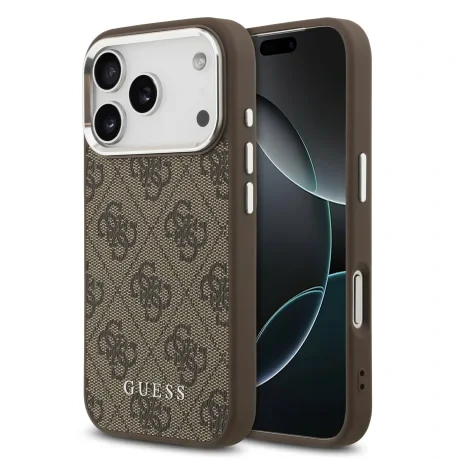 Husa Spate Guess 4G MagSafe pentru iPhone 17 Pro  Maro