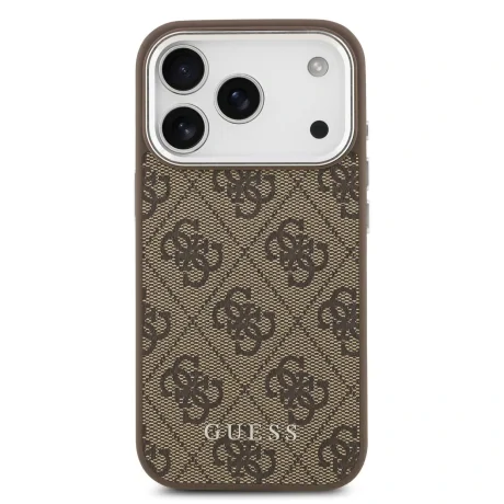 Husa Spate Guess 4G MagSafe pentru iPhone 17 Pro  Maro