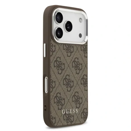 Husa Spate Guess 4G MagSafe pentru iPhone 17 Pro Max Maro