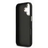 Husa Spate Guess Leather 4G Metal Logo Gold Frame pentru iPhone 17  Negru