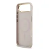 Husa Spate Guess PU Leather 4G Gold Frame MagSafe pentru iPhone 17 Air  Roz