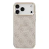 Husa Spate Guess PU Leather 4G Gold Frame MagSafe pentru iPhone 17 Pro Max  Roz